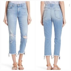 Frame Le Noveuau Belding Distressed Crop Jean | Size 25